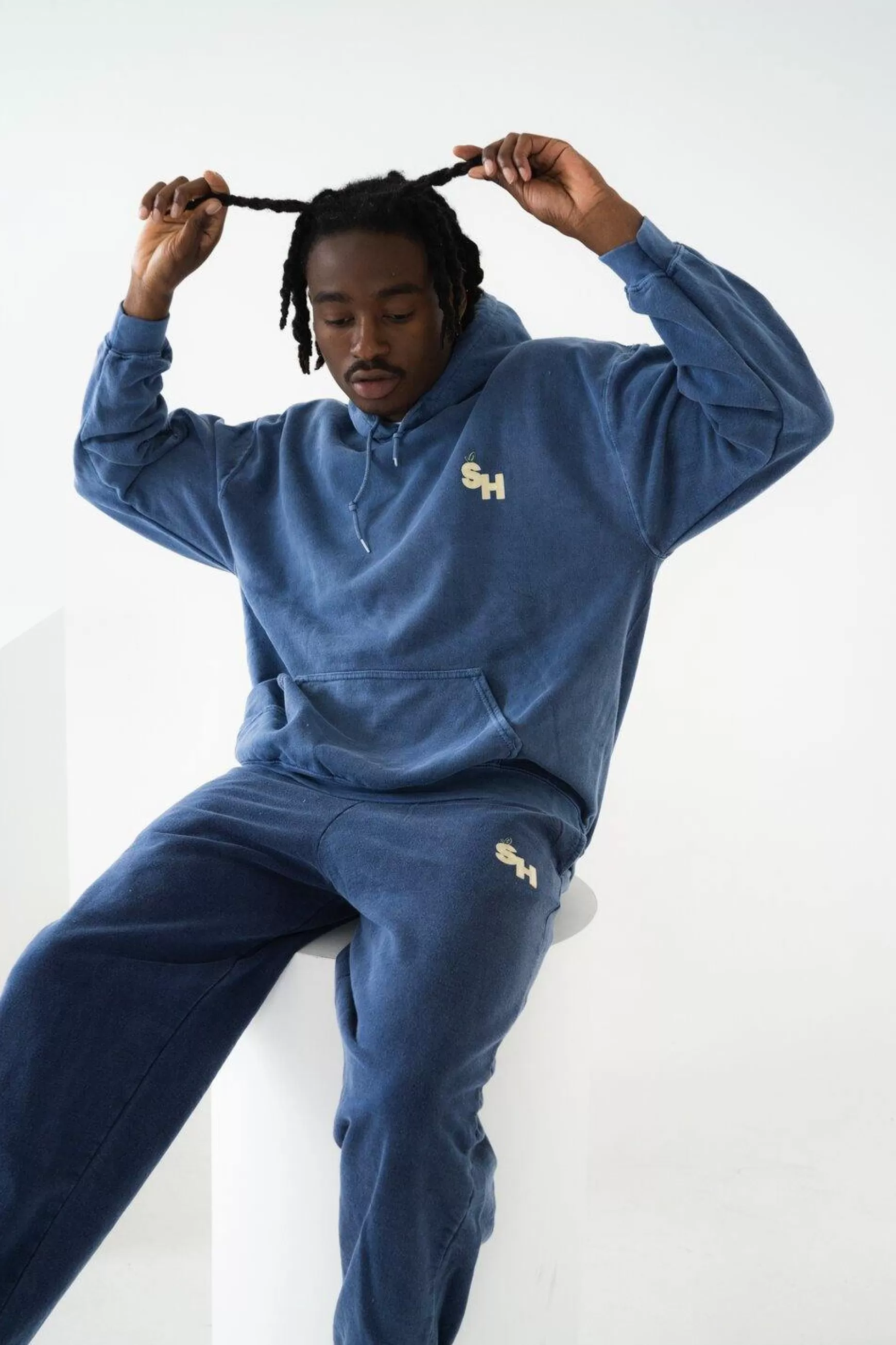Seasonal Hero 'Fruit' Vintage Washed Joggers - Navy Cheap