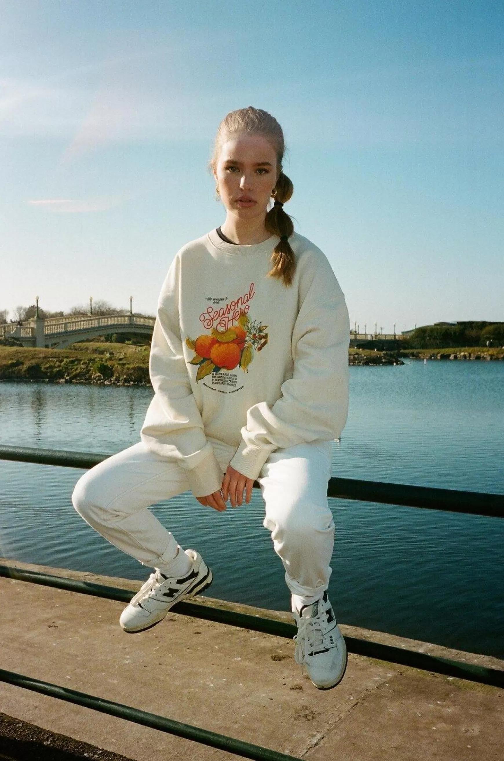 Seasonal Hero 'Oranges' Oversized Sweater - Organic Natural Online
