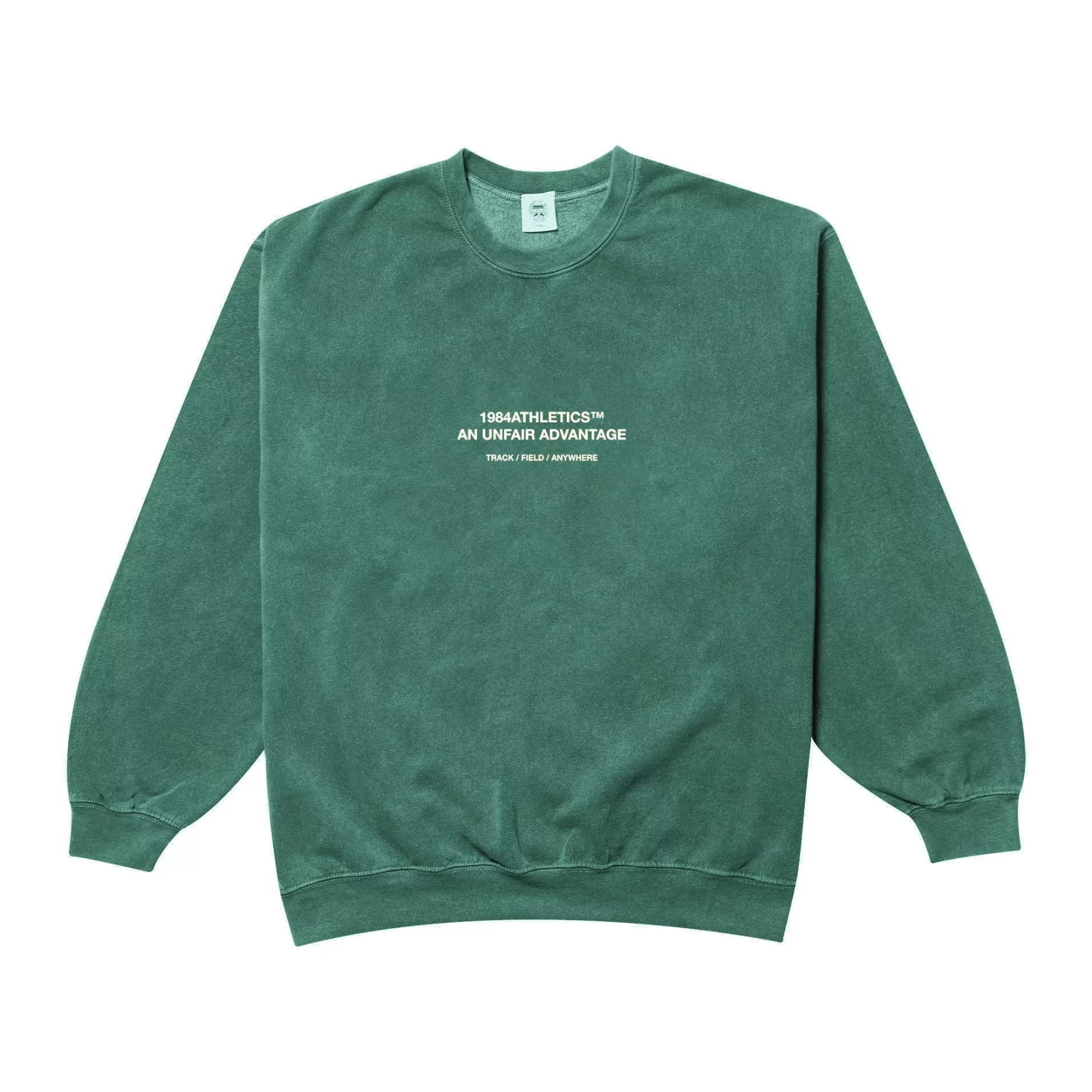Vice 84 'Athletics' Vintage Washed Sweater - Emerald Green Shop