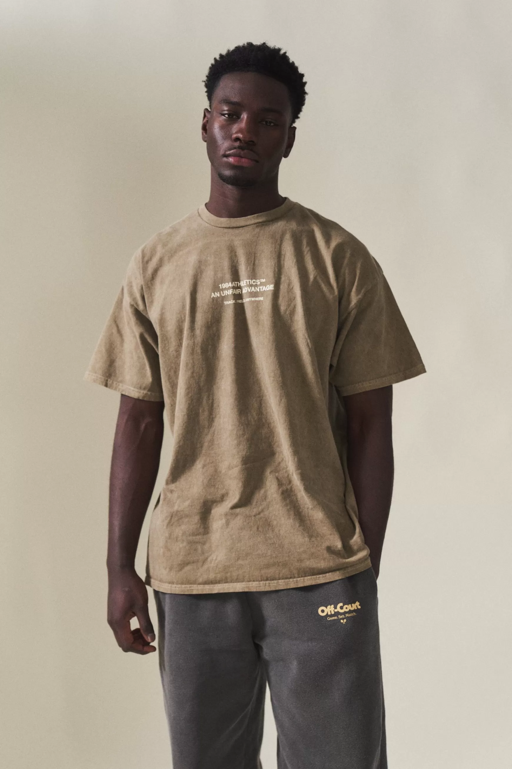 Vice 84 'Athletics' Vintage Washed Tee - Army Green Store