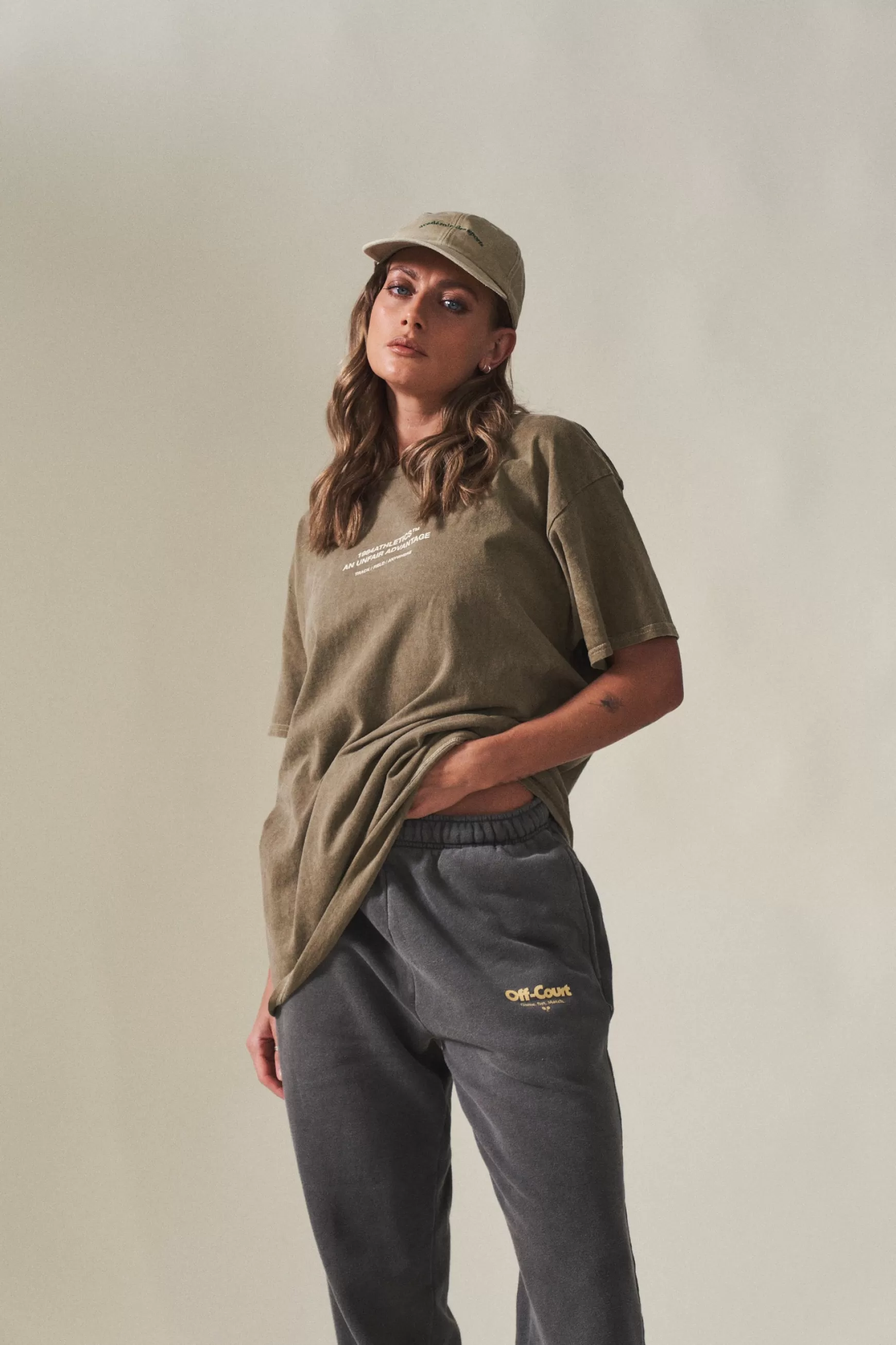 Vice 84 'Athletics' Vintage Washed Tee - Army Green Store