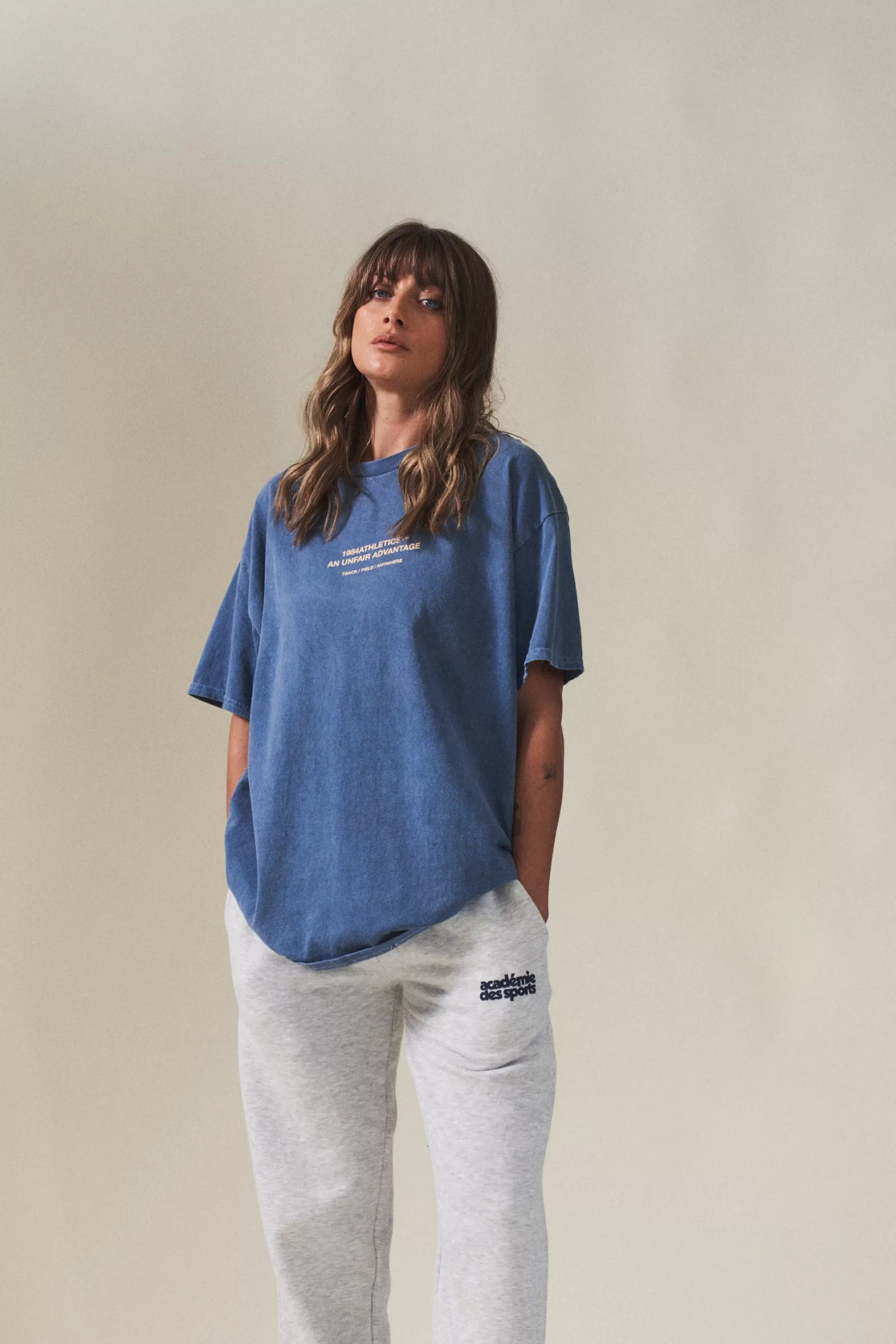 Vice 84 'Athletics' Vintage Washed Tee - Pacific Blue New