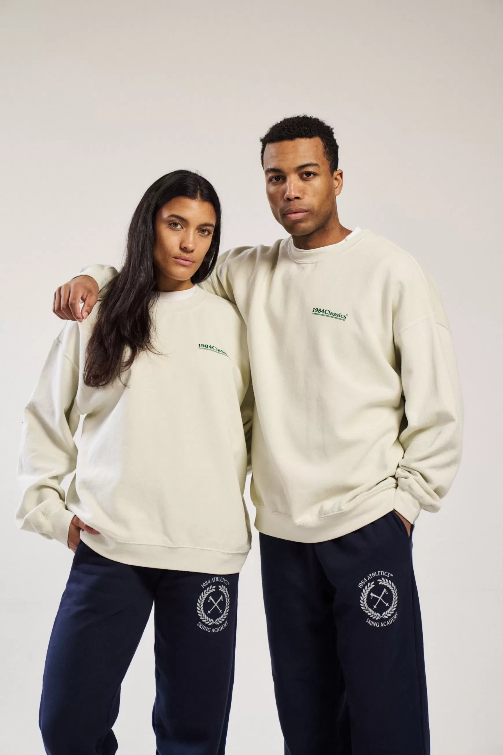 Vice 84 'Classics' Vintage Washed Sweater - Cream Flash Sale