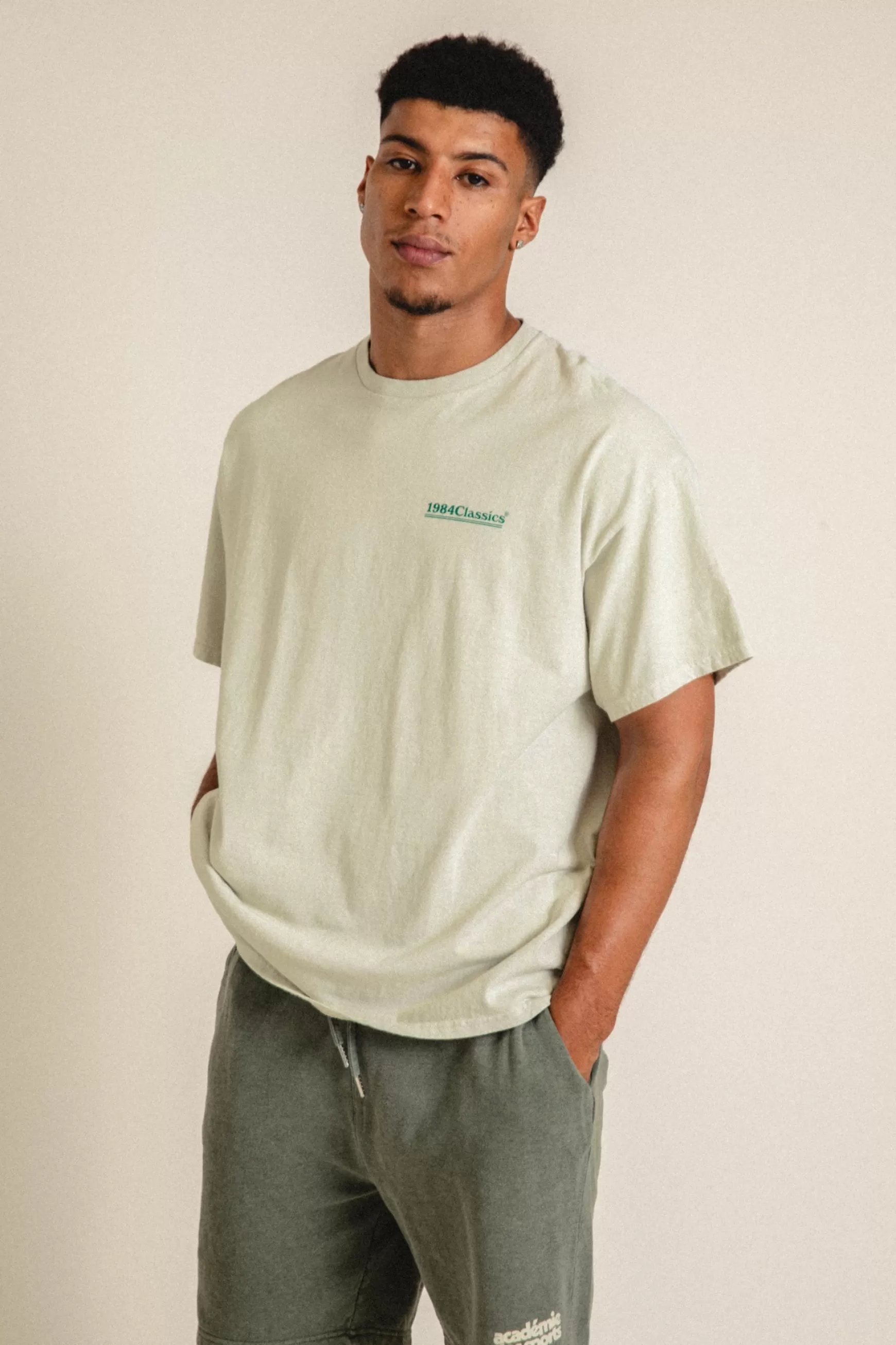 Vice 84 'Classics' Vintage Washed Tee - Cream Cheap