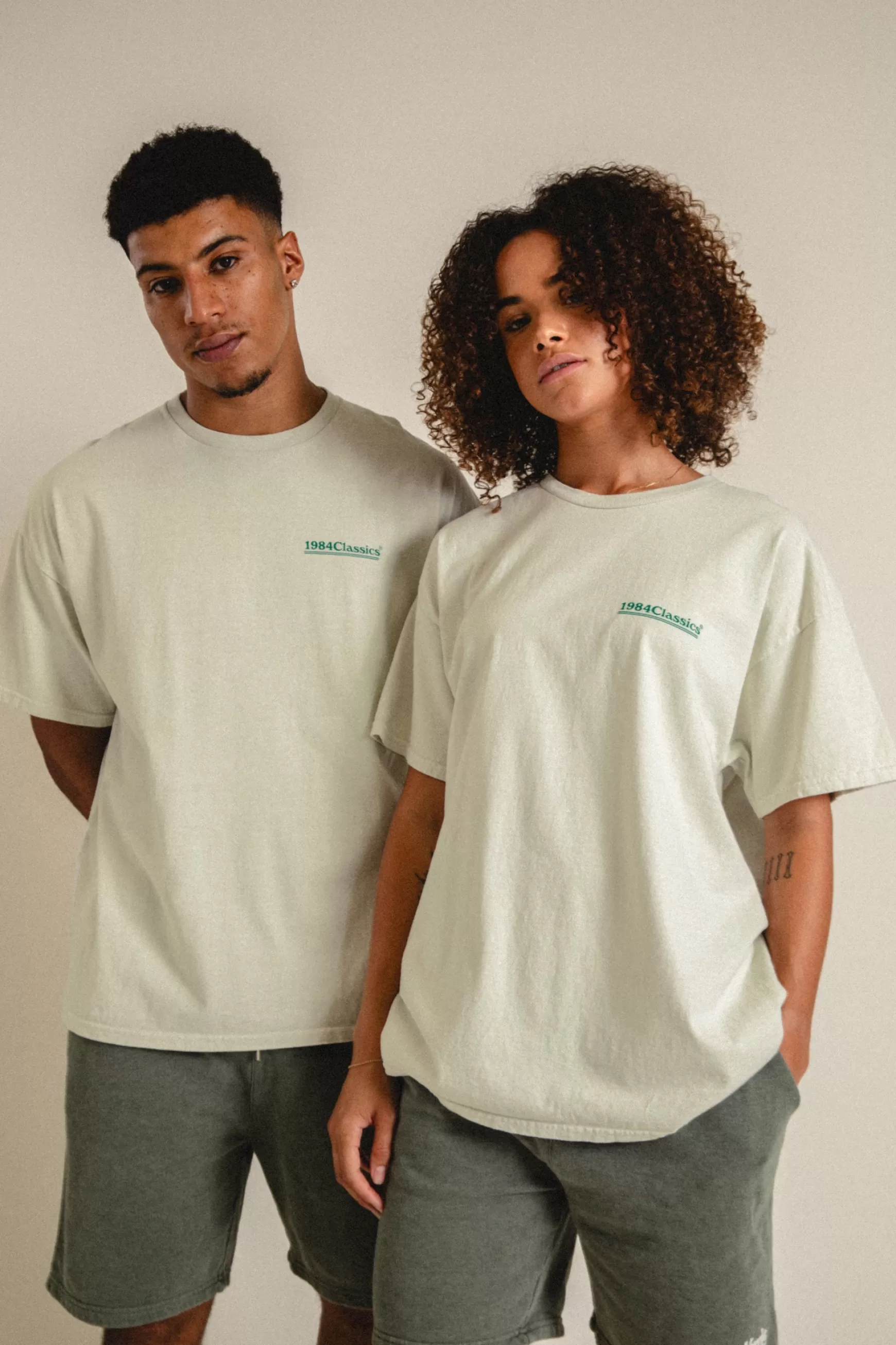 Vice 84 'Classics' Vintage Washed Tee - Cream Cheap