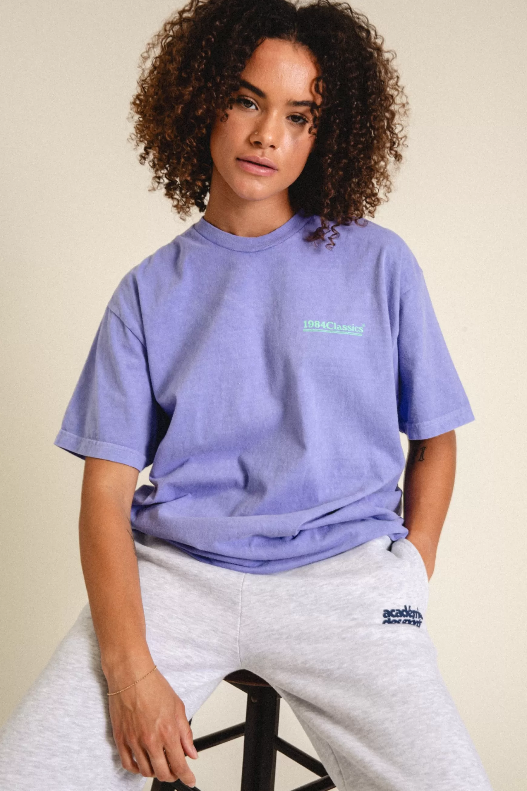 Vice 84 'Classics' Vintage Washed Tee - Orchid Cheap