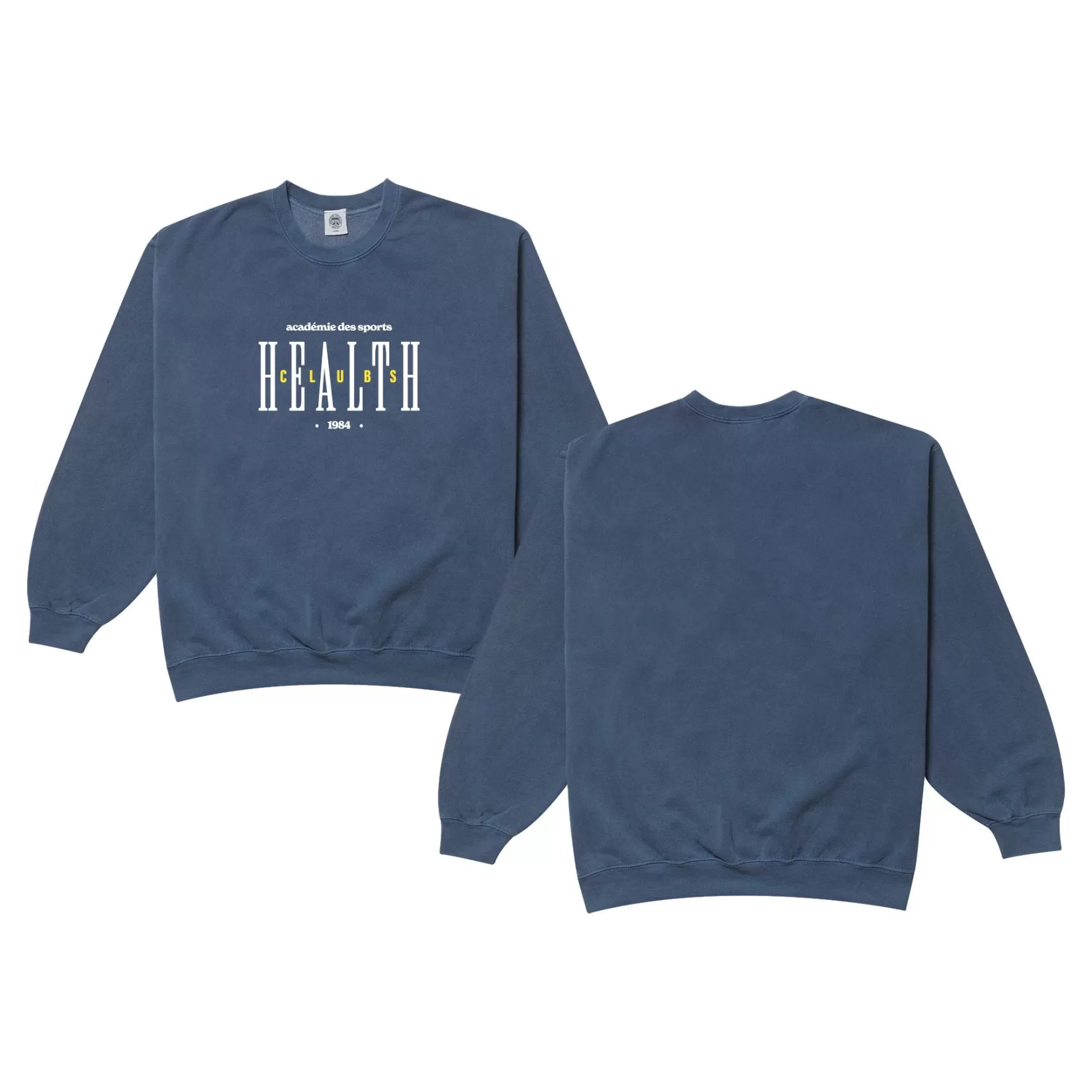 Vice 84 'Health Clubs' Vintage Washed Sweater - Navy Shop