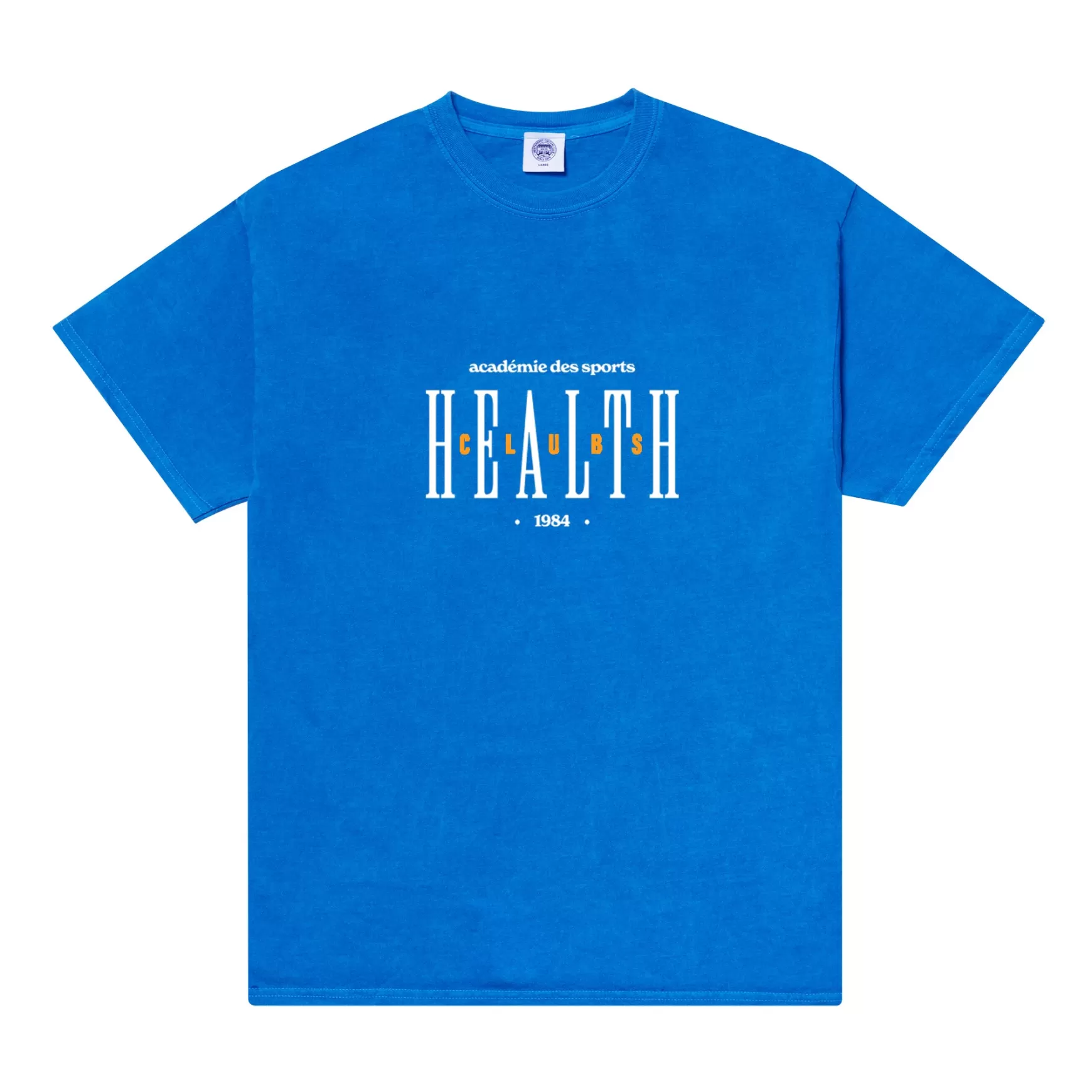 Vice 84 'Health Clubs' Vintage Washed Tee - Cobalt Blue Cheap