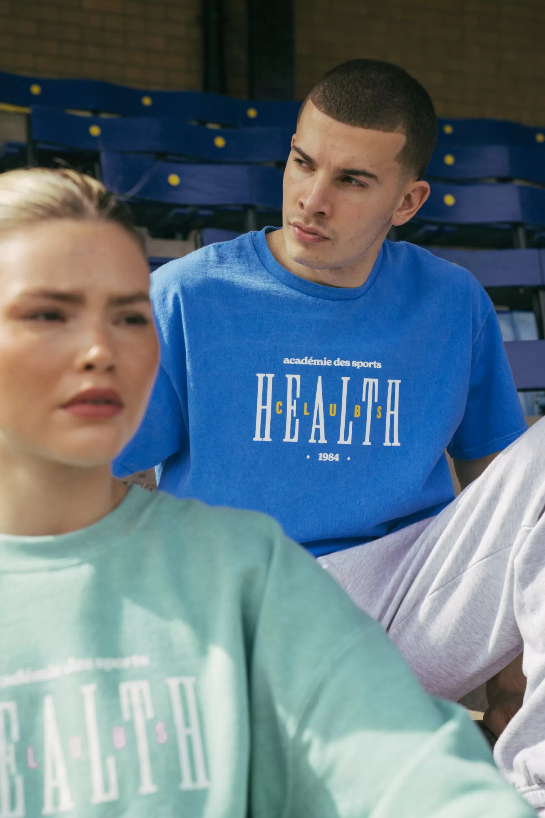 Vice 84 'Health Clubs' Vintage Washed Tee - Cobalt Blue Cheap
