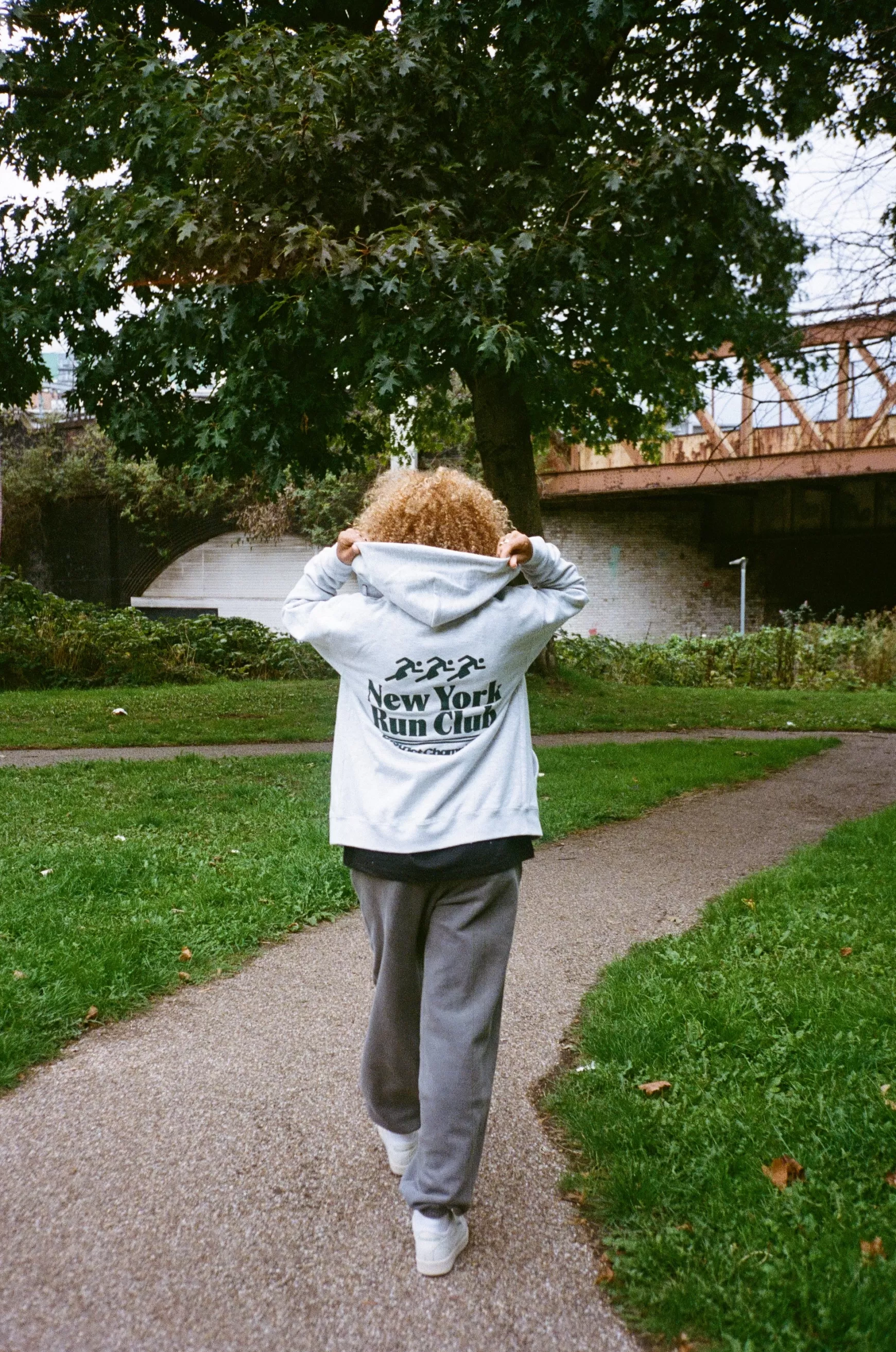 Vice 84 'Nyc Run Club' Zip Up Hoodie - Ash Grey Best Sale