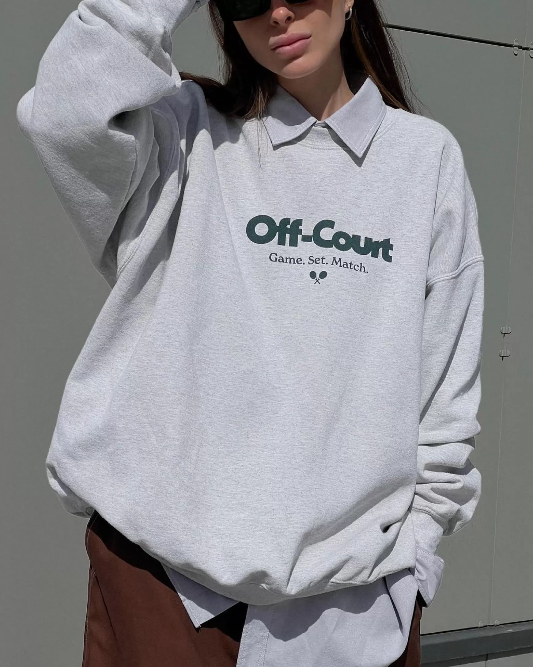 Vice 84 'Off Court Gsm' Vintage Washed Sweater - Cream Online
