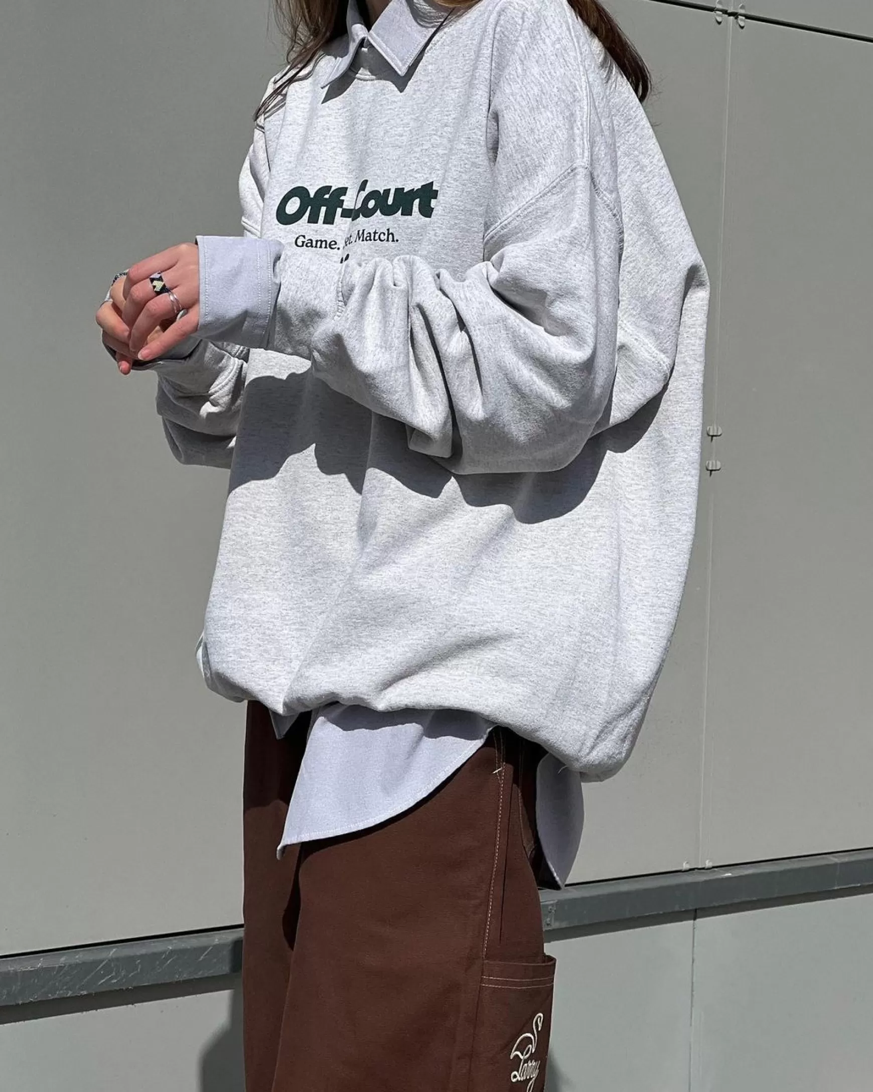 Vice 84 'Off Court Gsm' Vintage Washed Sweater - Cream Online