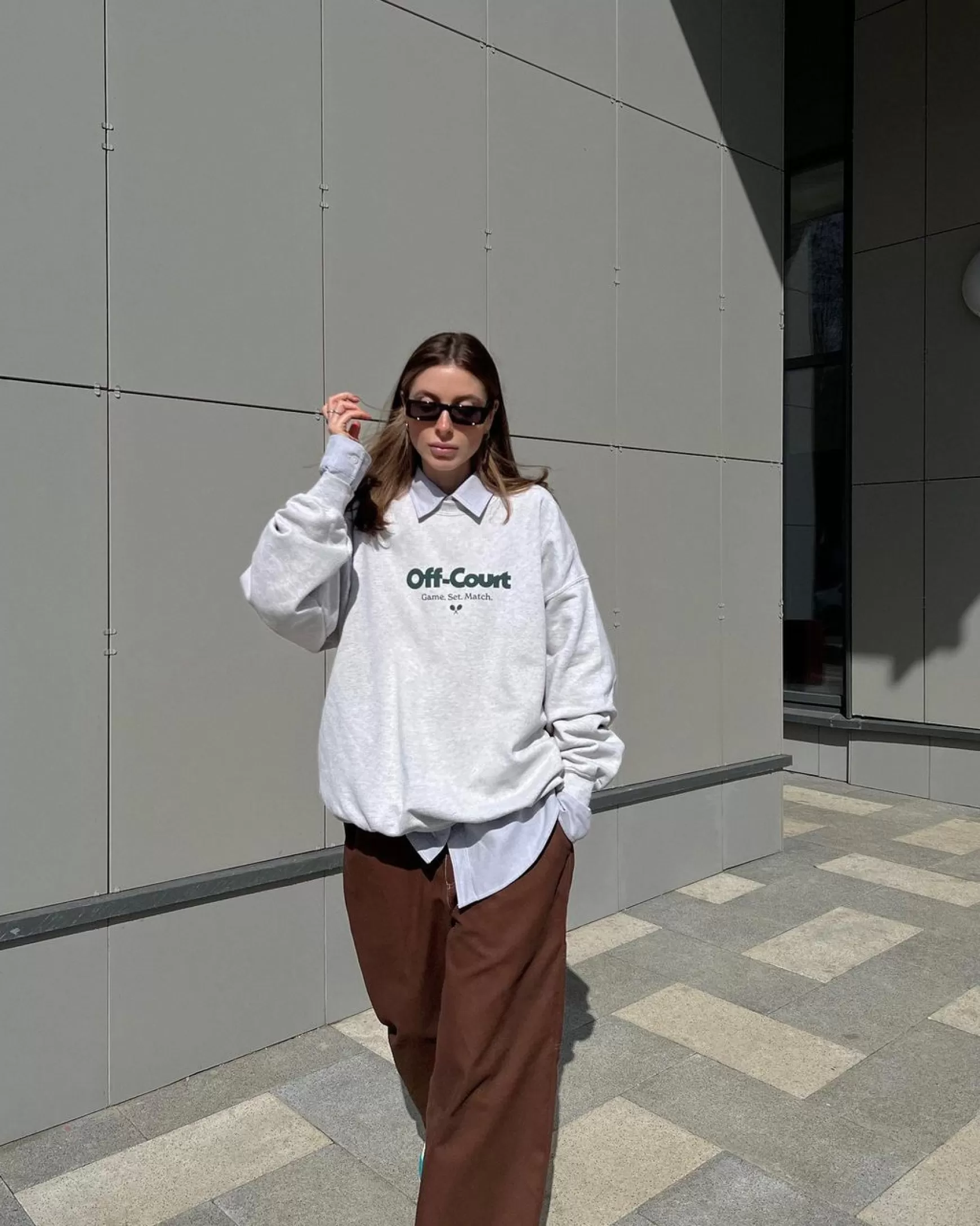 Vice 84 'Off Court Gsm' Vintage Washed Sweater - Cream Online