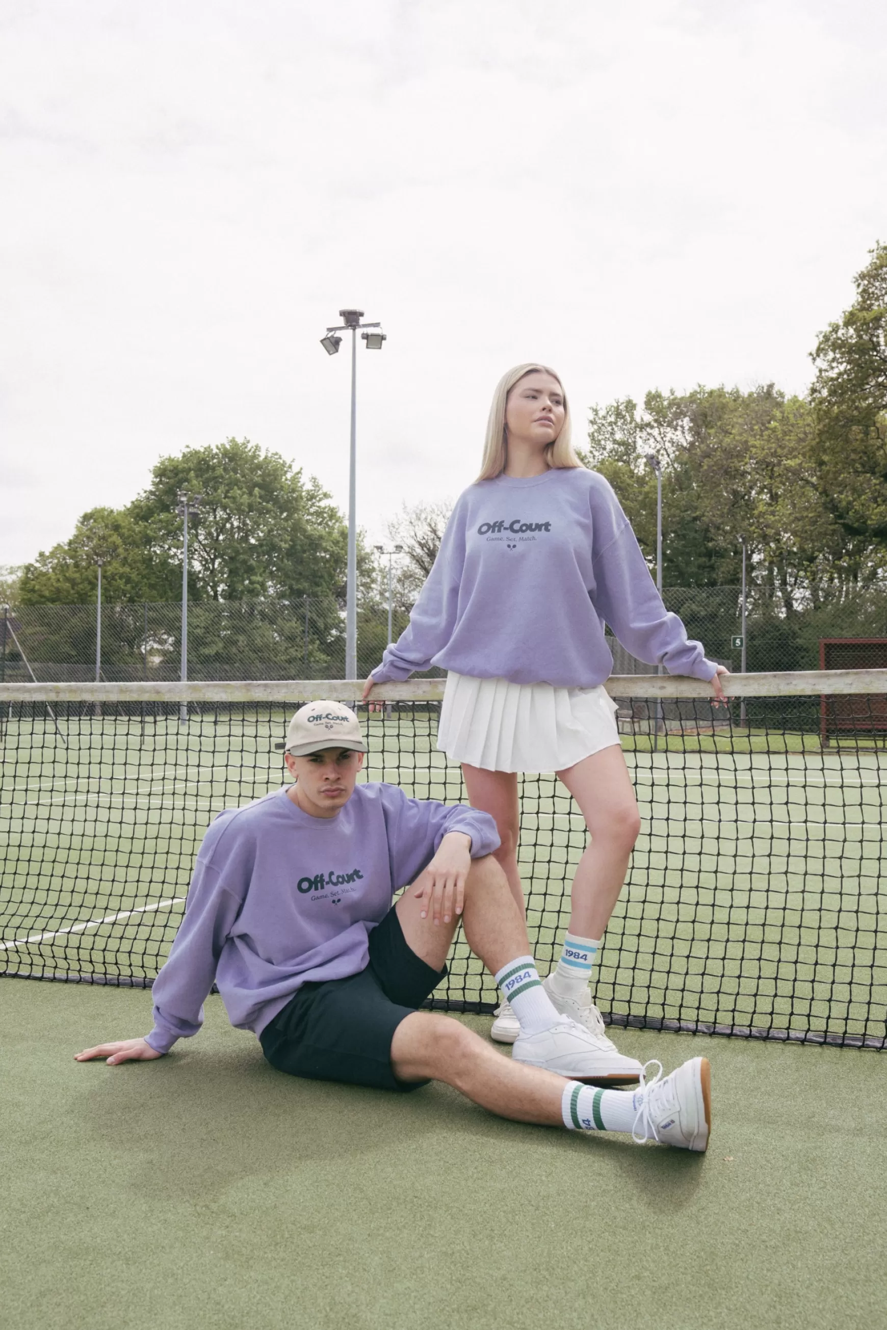 Vice 84 'Off Court Gsm' Vintage Washed Sweater - Orchid Cheap