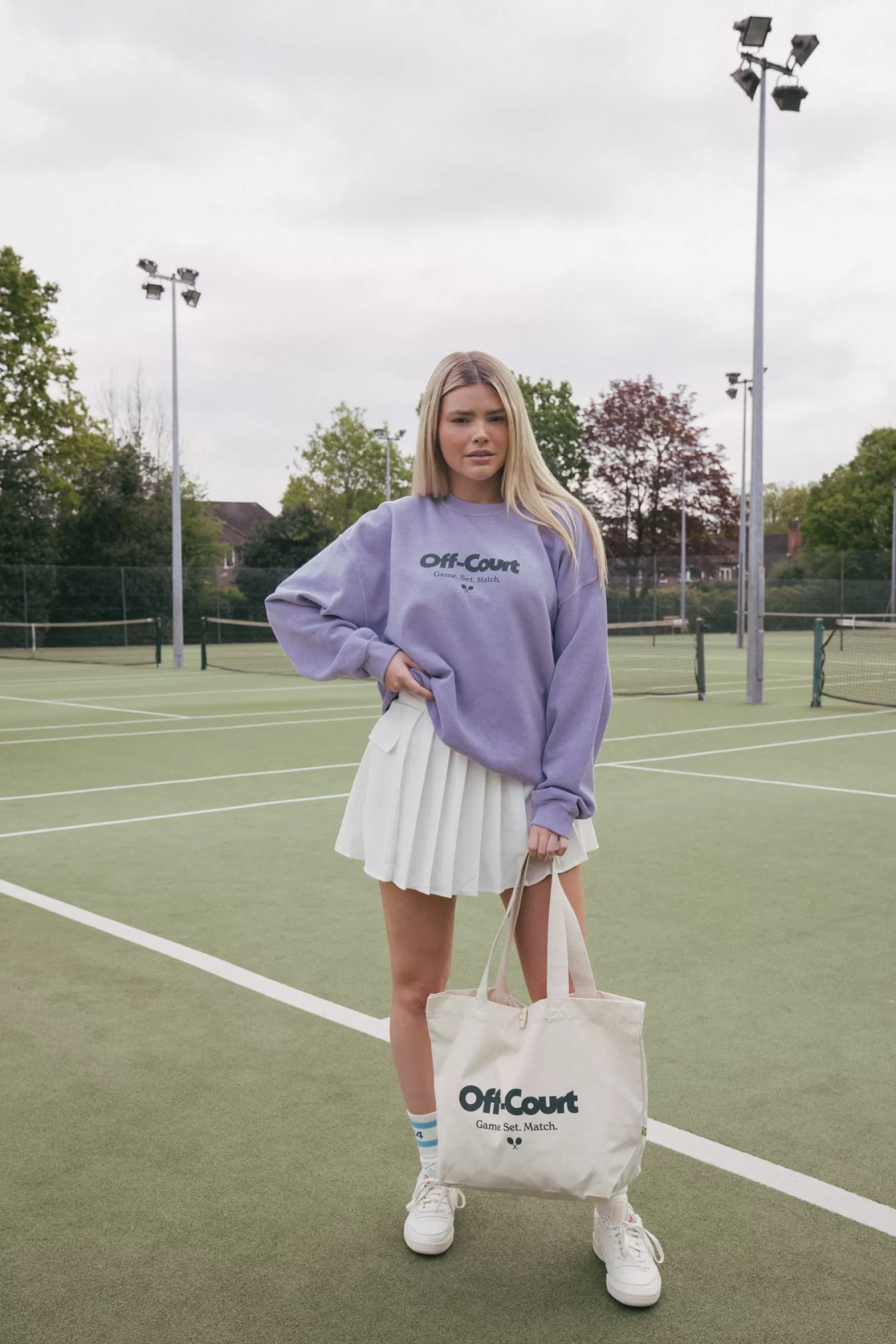Vice 84 'Off Court Gsm' Vintage Washed Sweater - Orchid Cheap