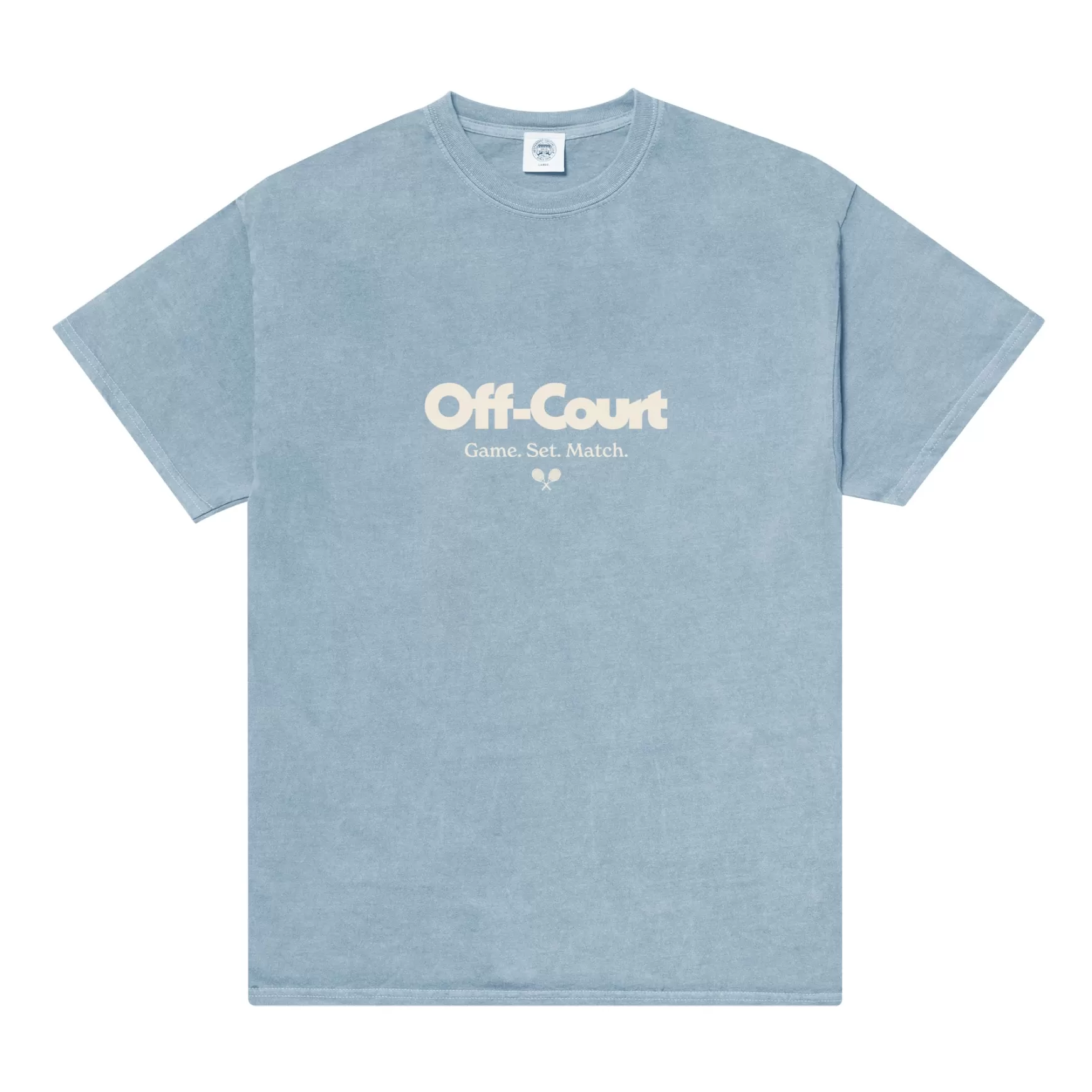 Vice 84 'Off Court Gsm' Vintage Washed Tee - Sky Sale