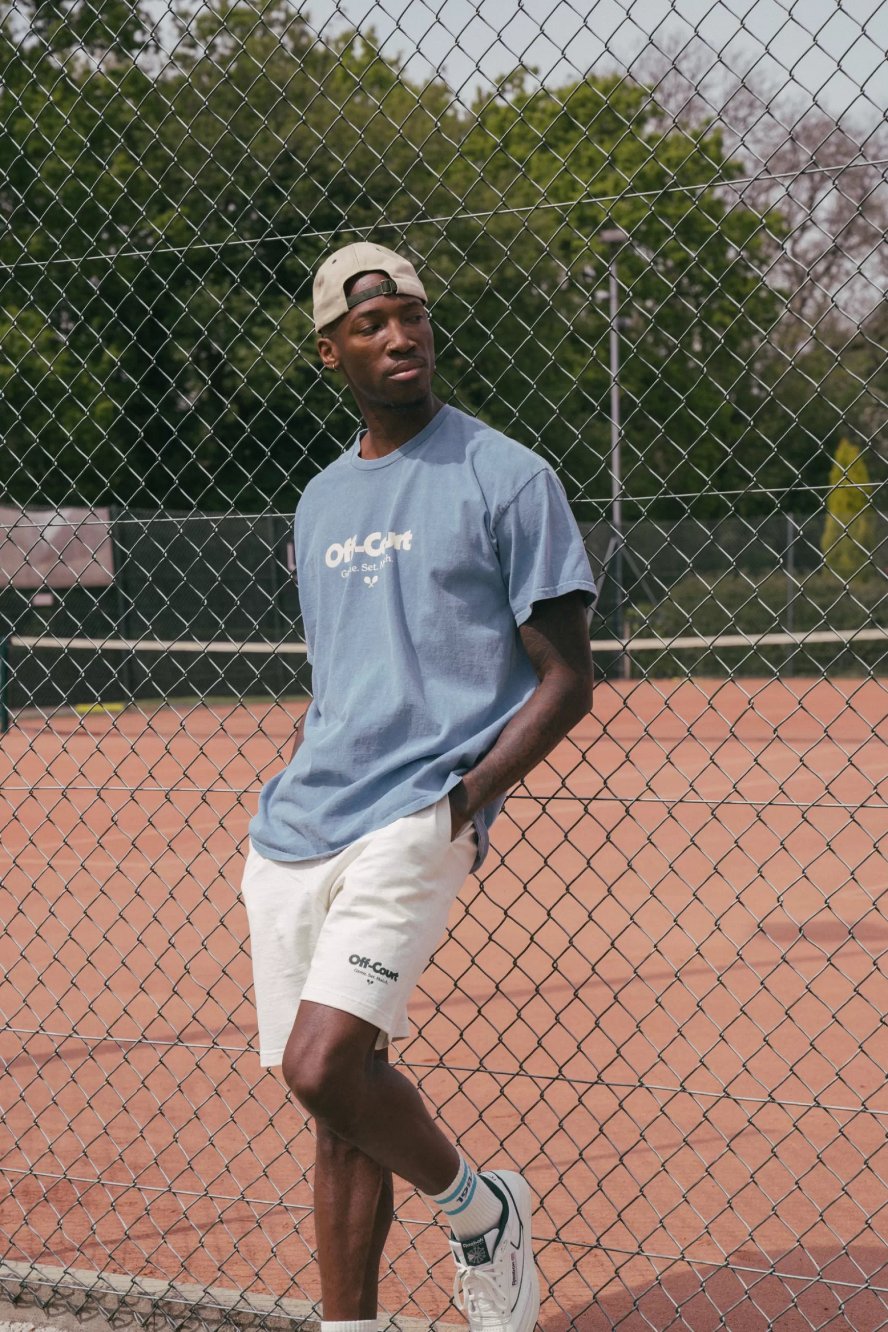 Vice 84 'Off Court Gsm' Vintage Washed Tee - Sky Sale