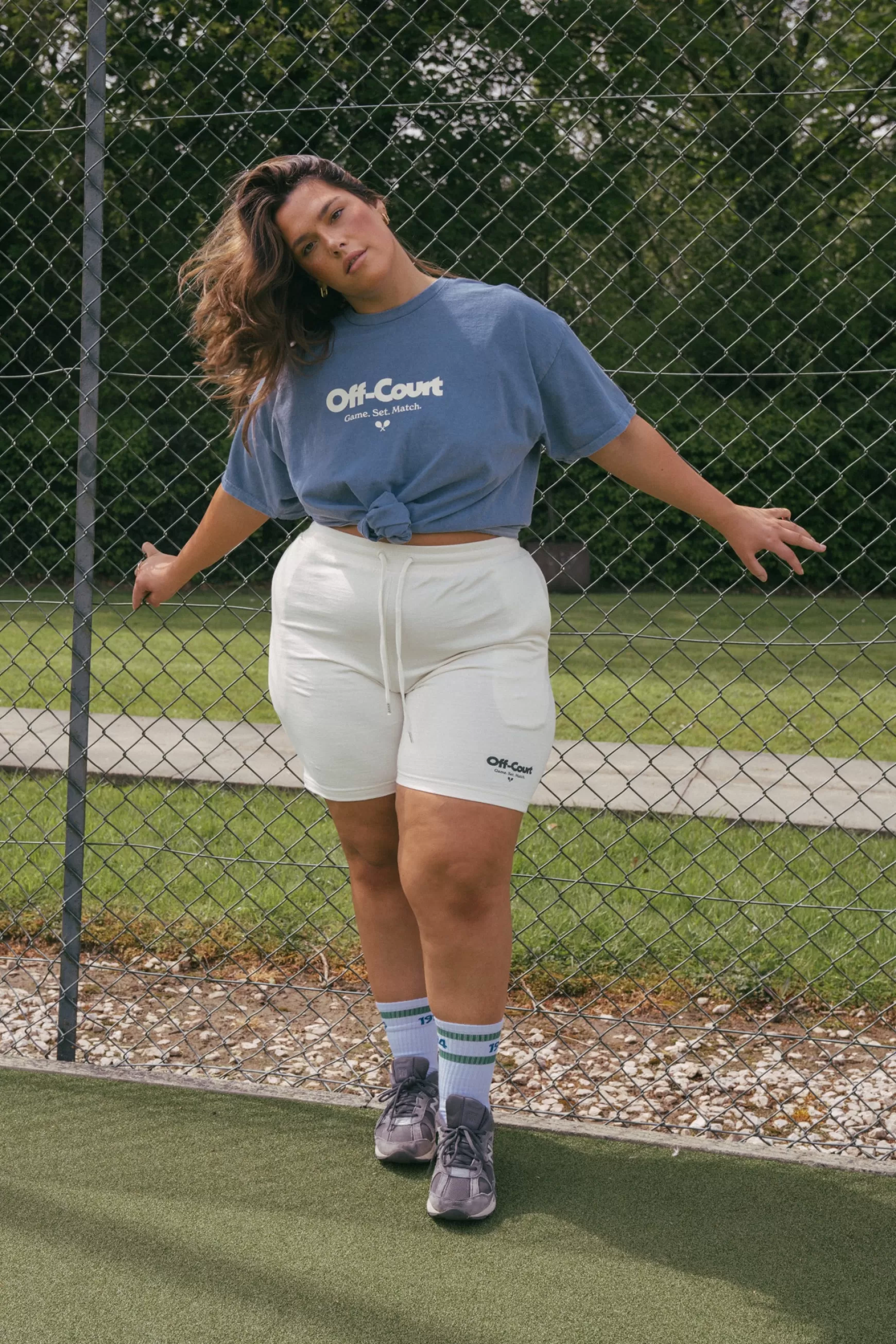 Vice 84 'Off Court Gsm' Vintage Washed Tee - Sky Sale