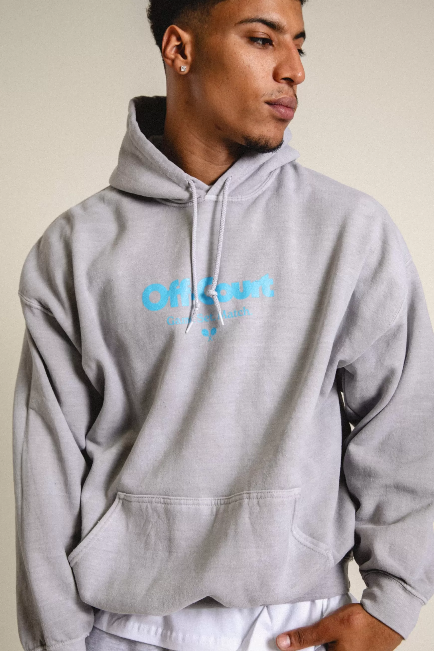 Vice 84 'Off-Court Gsm' Vintage Washed Hoodie - Ash Cheap