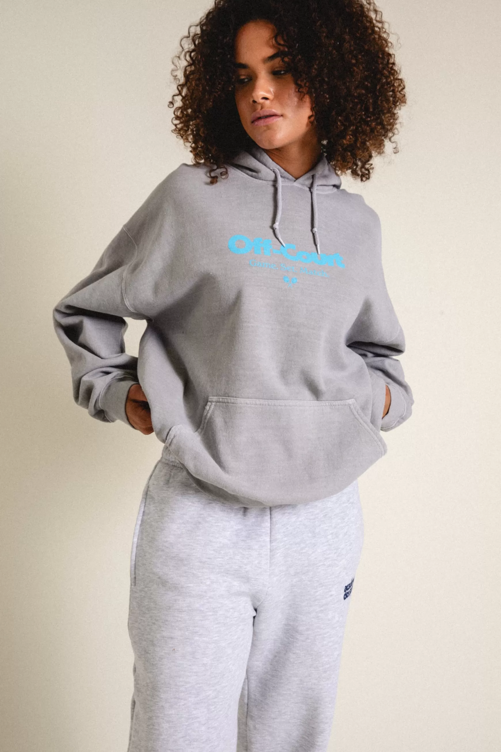 Vice 84 'Off-Court Gsm' Vintage Washed Hoodie - Ash Cheap