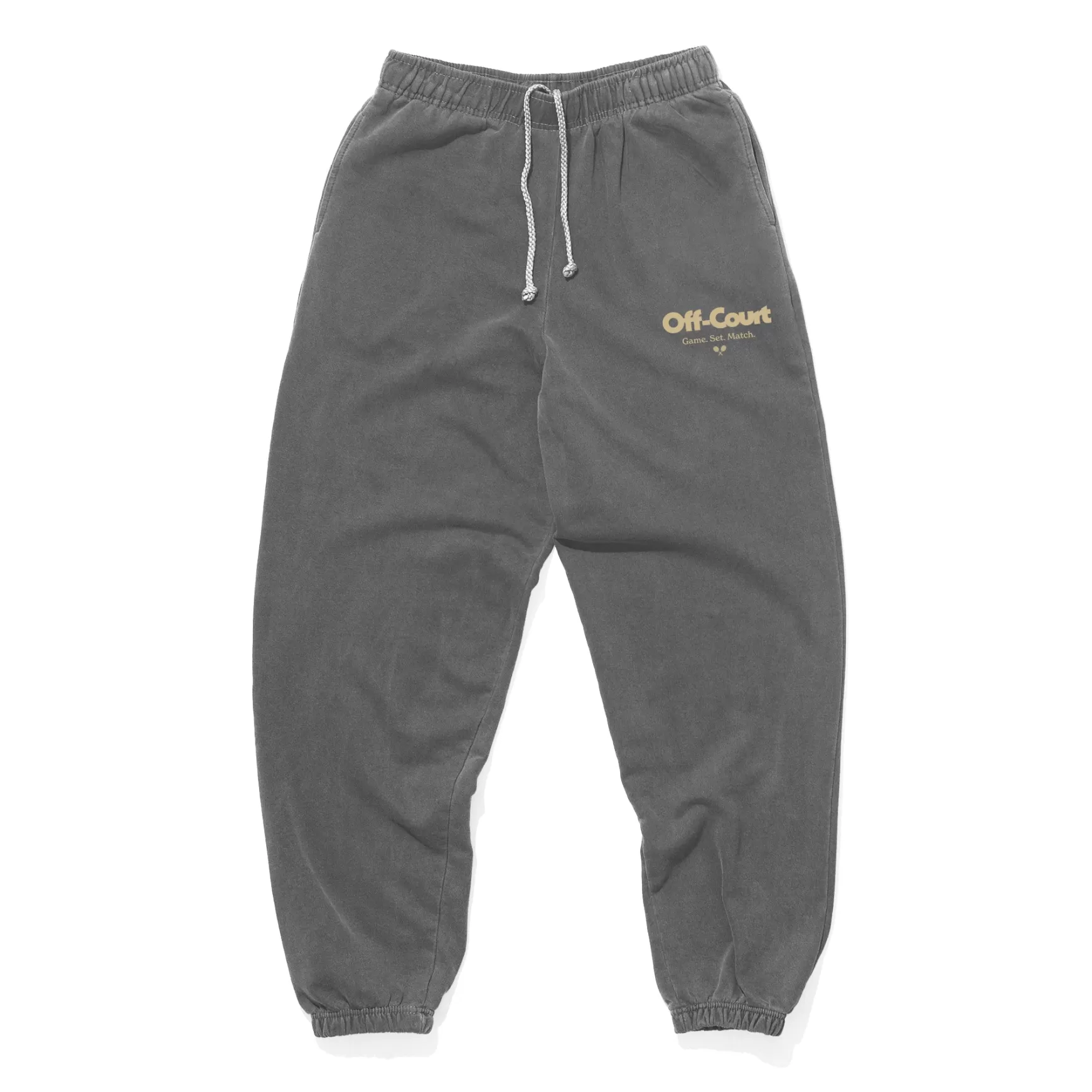 Vice 84 'Off-Court Gsm' Vintage Washed Joggers - Charcoal Shop