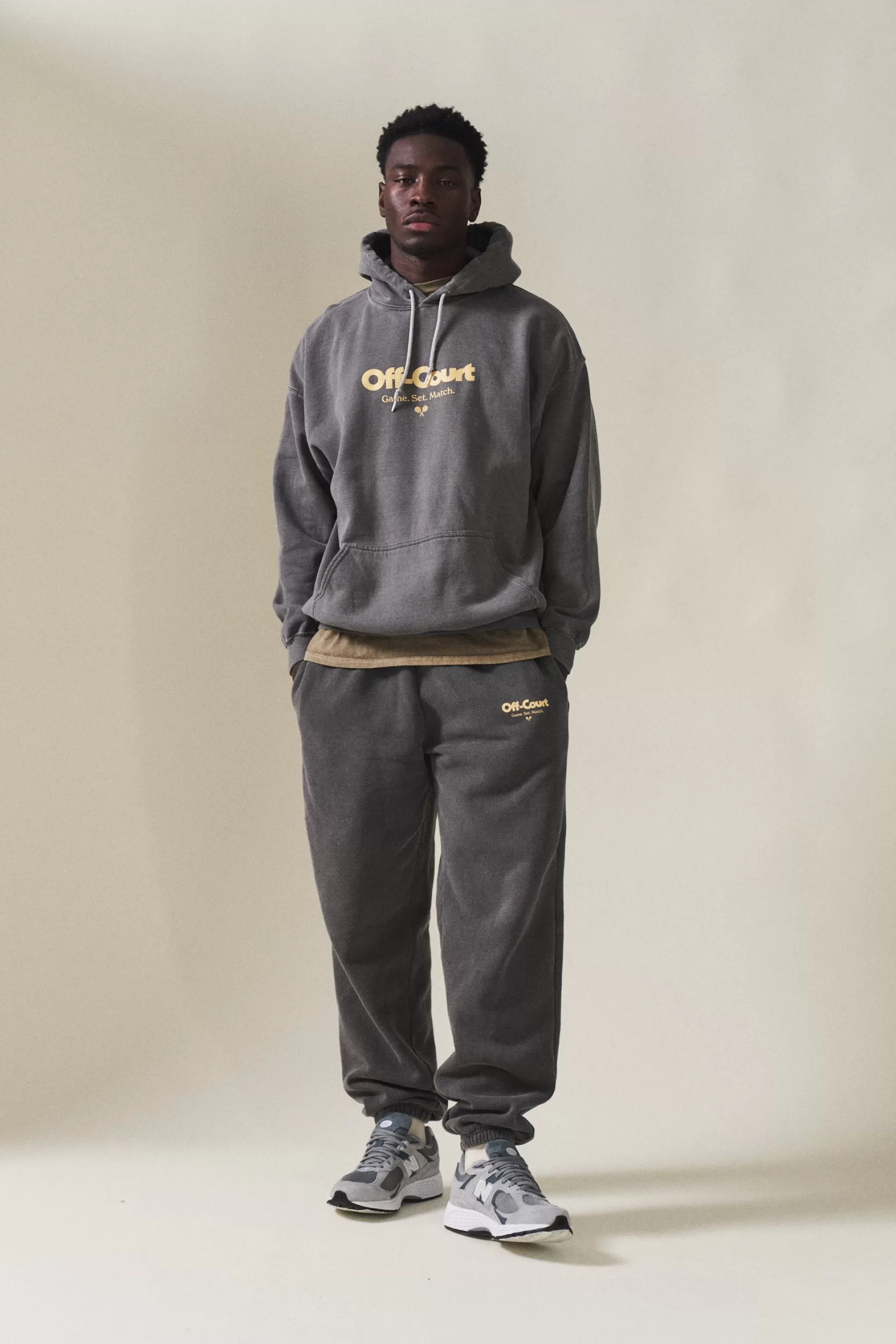 Vice 84 'Off-Court Gsm' Vintage Washed Joggers - Charcoal Shop