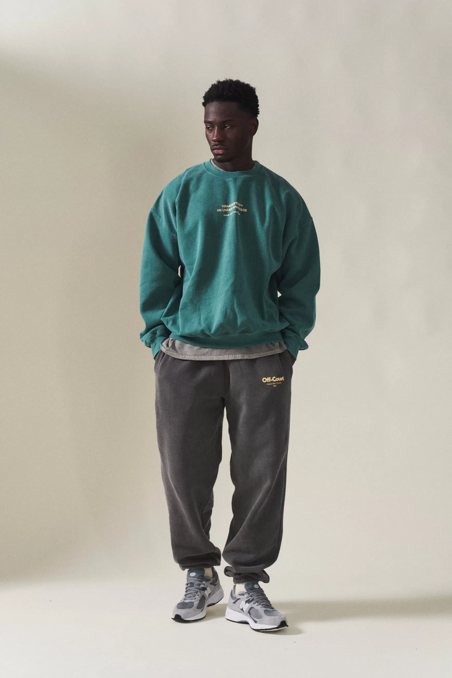 Vice 84 'Off-Court Gsm' Vintage Washed Joggers - Charcoal Shop