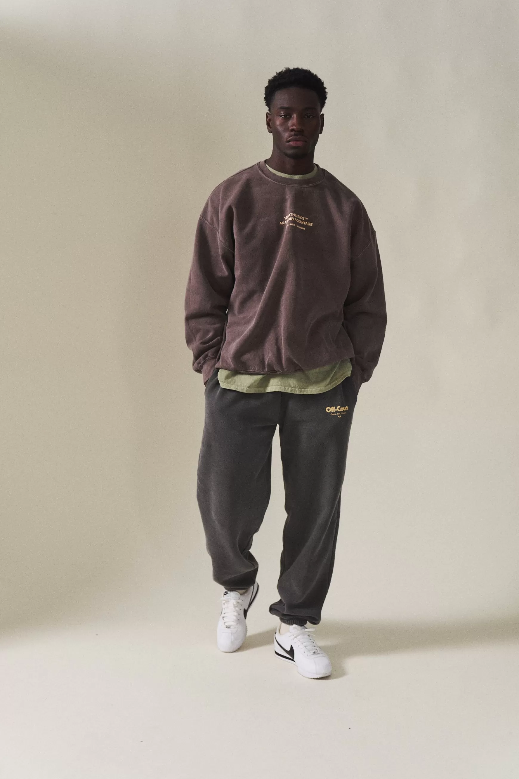 Vice 84 'Off-Court Gsm' Vintage Washed Joggers - Charcoal Shop