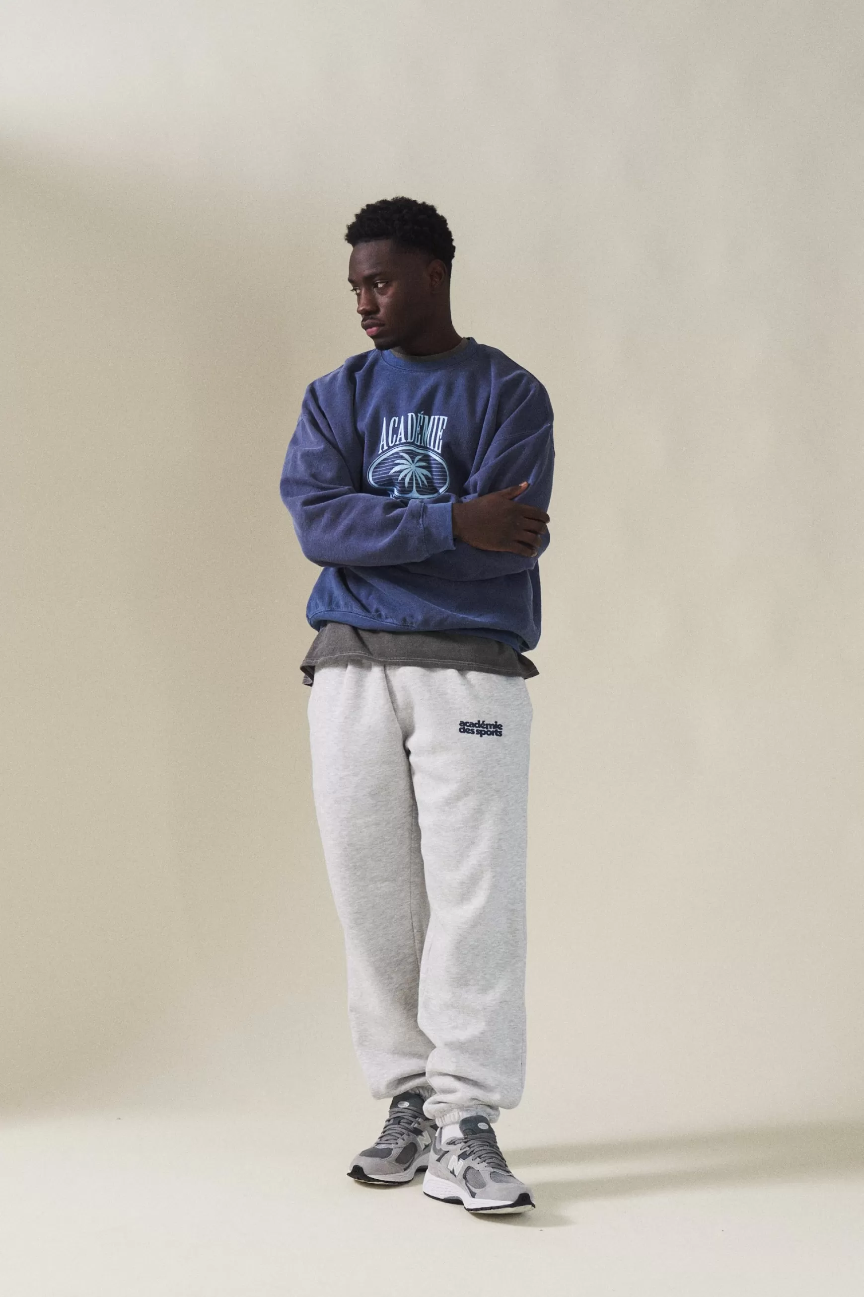 Vice 84 'Palms' Vintage Washed Sweater - French Navy Shop