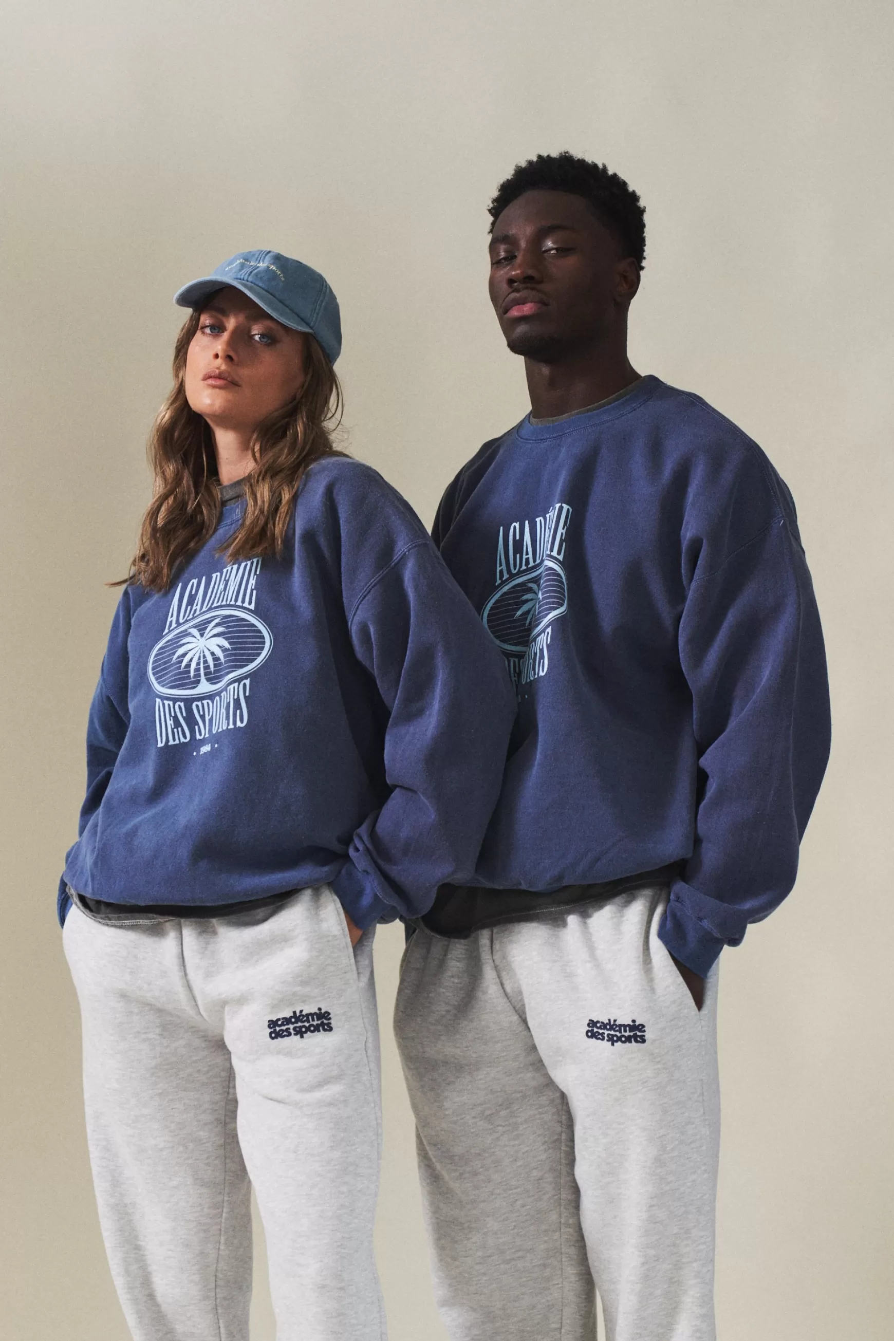 Vice 84 'Palms' Vintage Washed Sweater - French Navy Shop