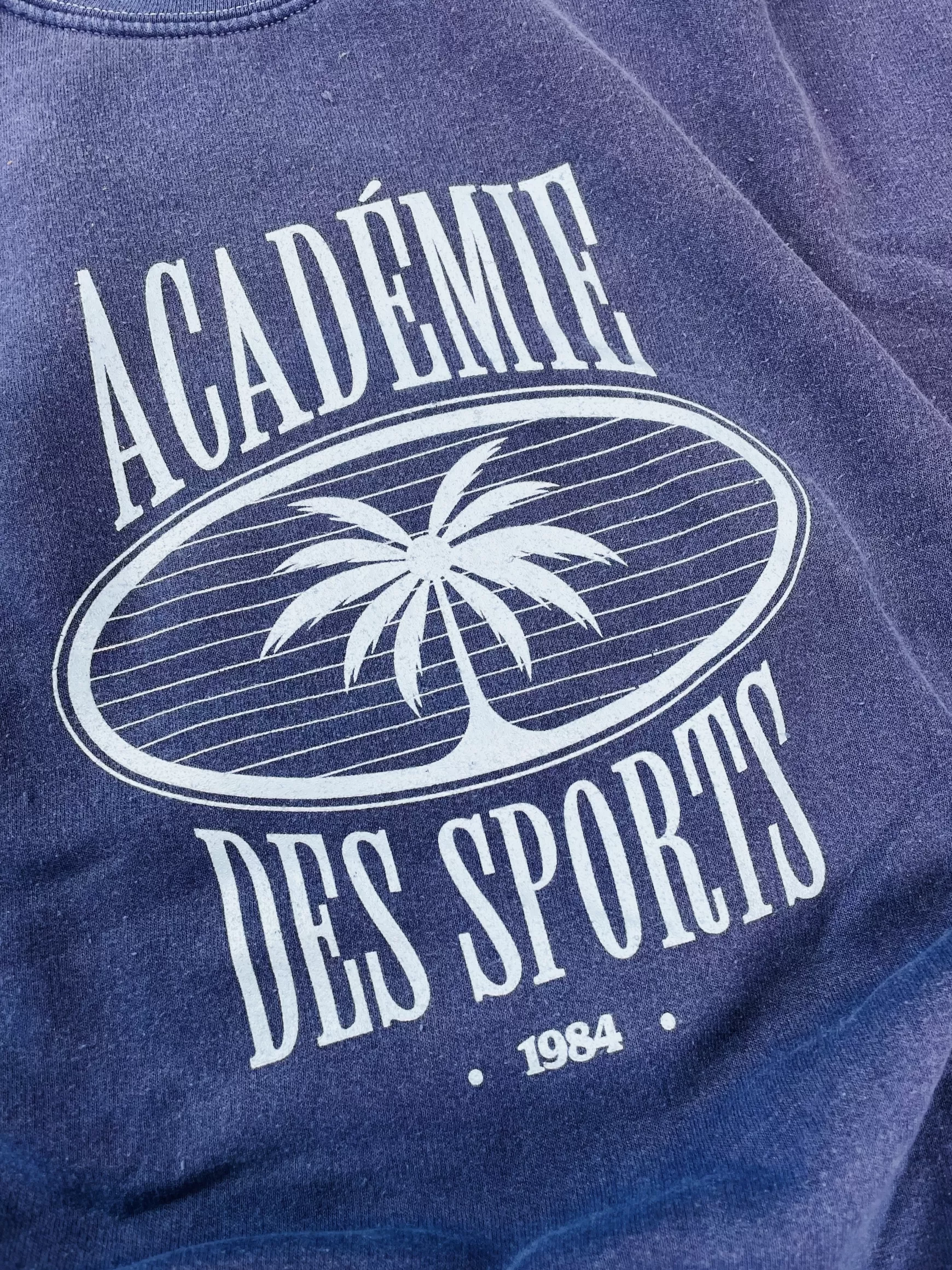 Vice 84 'Palms' Vintage Washed Sweater - French Navy Shop