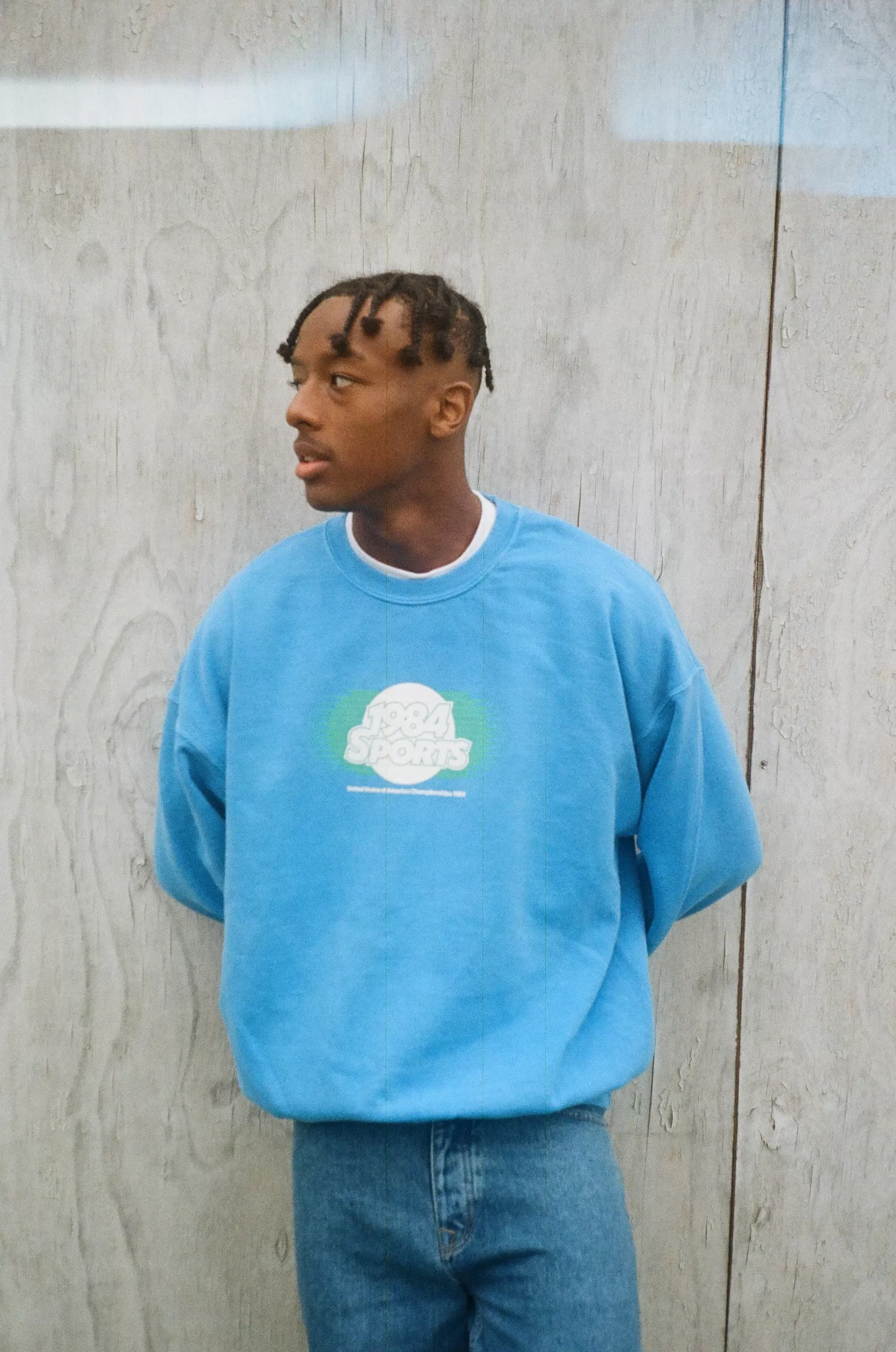 Vice 84 'Retro Sports' Sweater - Vintage Washed Royal Blue Best