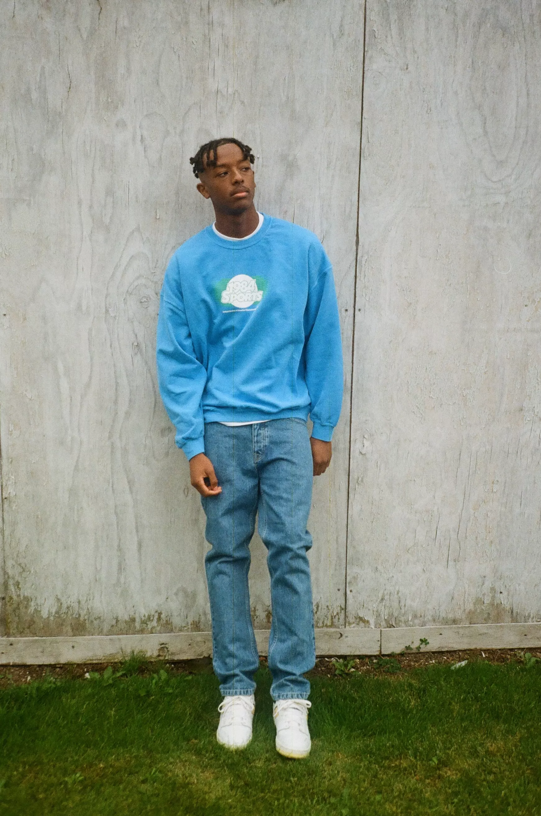 Vice 84 'Retro Sports' Sweater - Vintage Washed Royal Blue Best