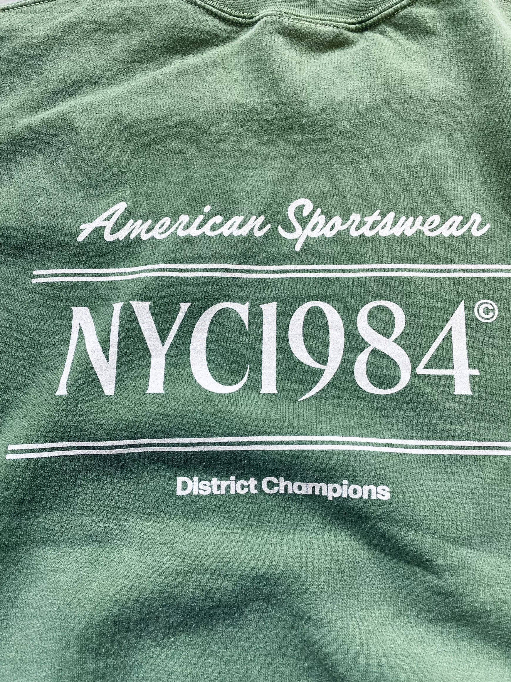 Vice 84 'Running Club' Sweater - Vintage Washed Moss Clearance