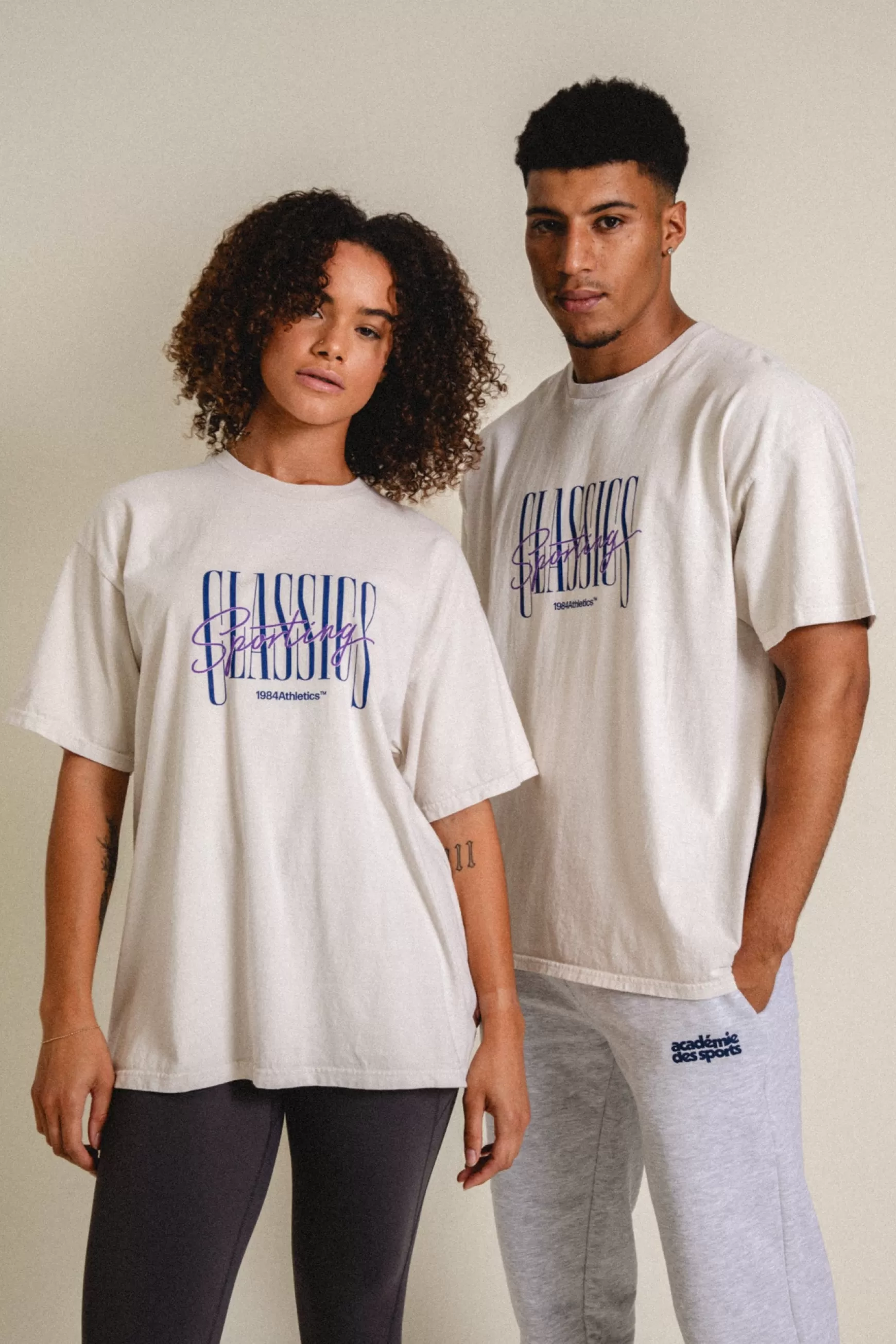 Vice 84 'sporting Classics' Vintage Washed Tee - Ecru Flash Sale