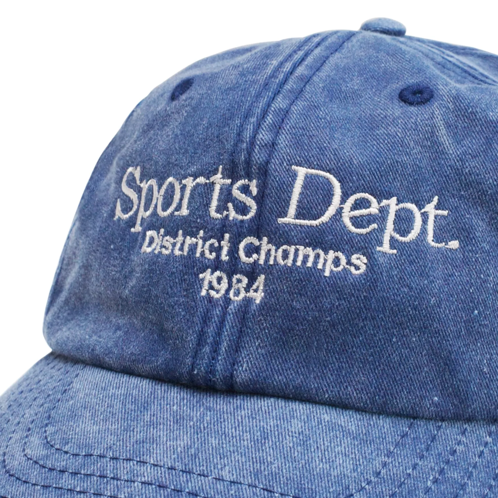 Vice 84 'sports Dept' Vintage Washed Cap - Denim Hot