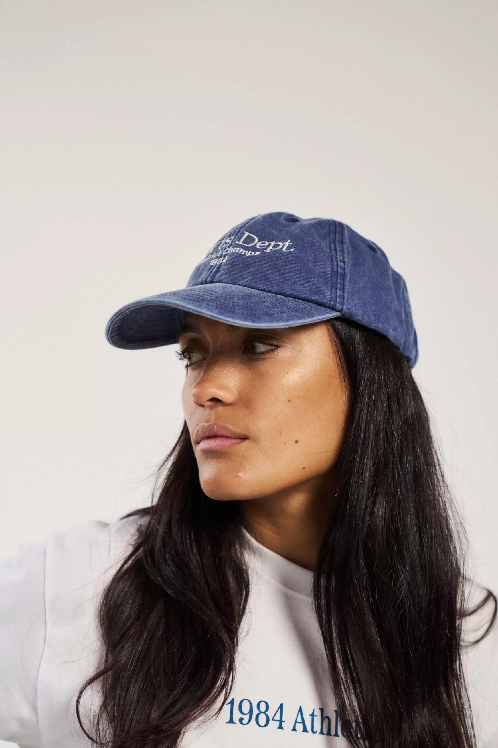 Vice 84 'sports Dept' Vintage Washed Cap - Denim Hot