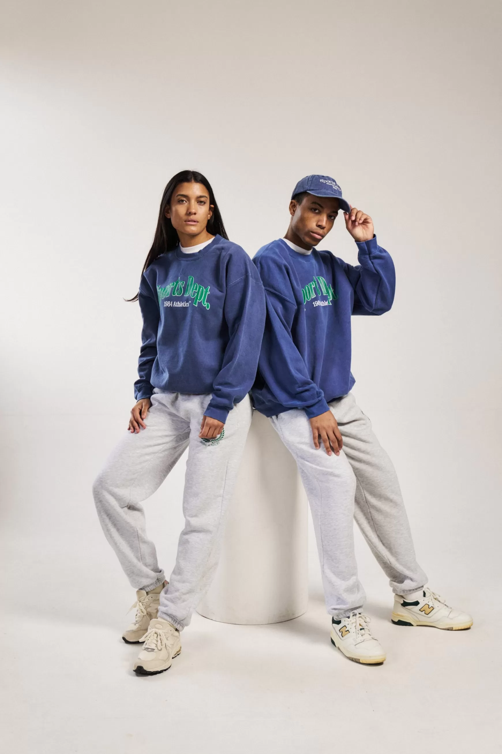 Vice 84 'sports Dept' Vintage Washed Sweater - Marine Discount