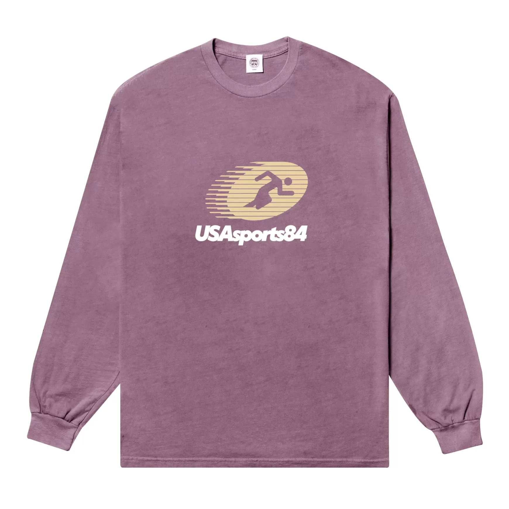 Vice 84 'sports Runner' Longsleeve Tee - Vintage Washed Plum Best Sale