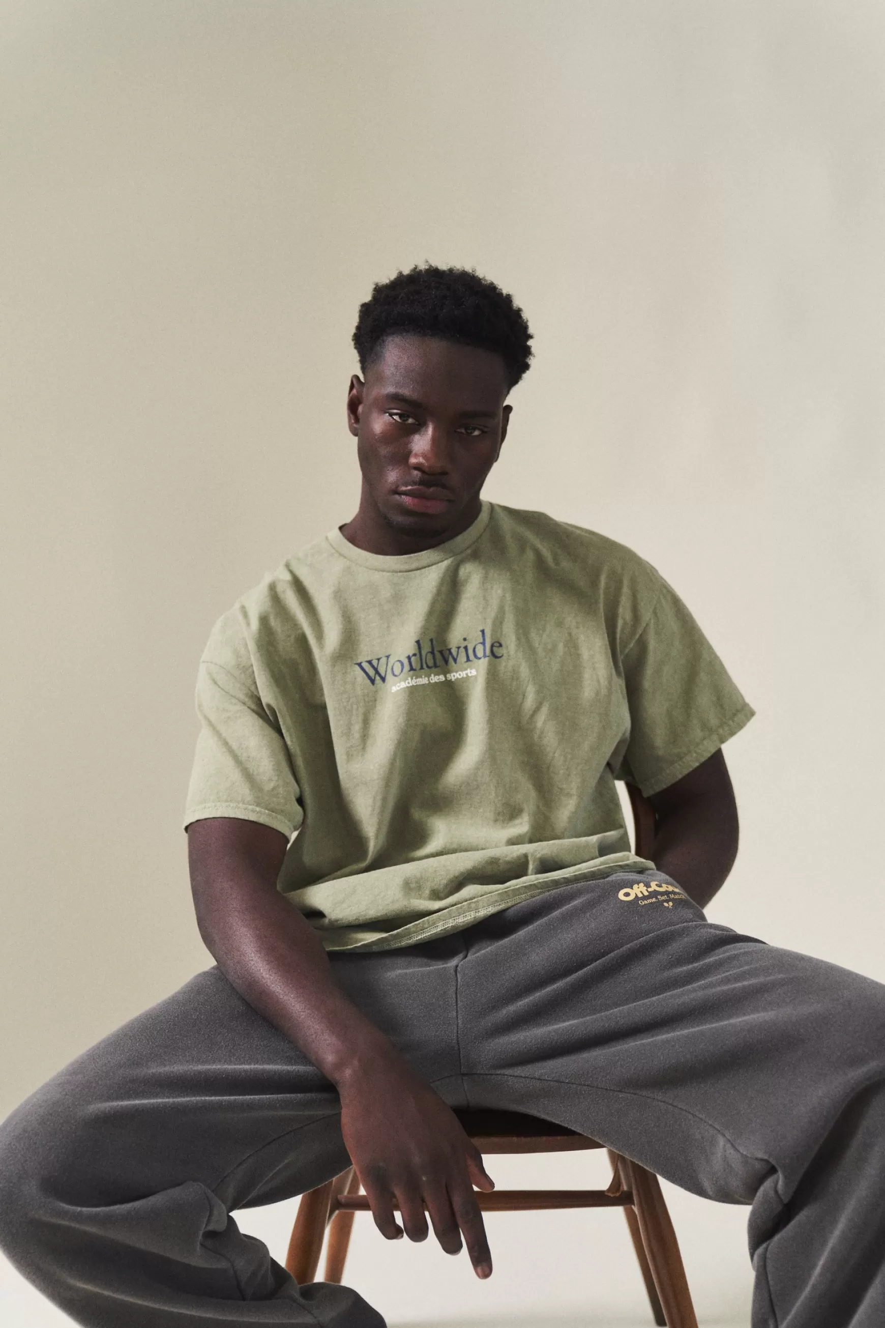 Vice 84 'Worldwide' Vintage Washed Tee - Sage Shop