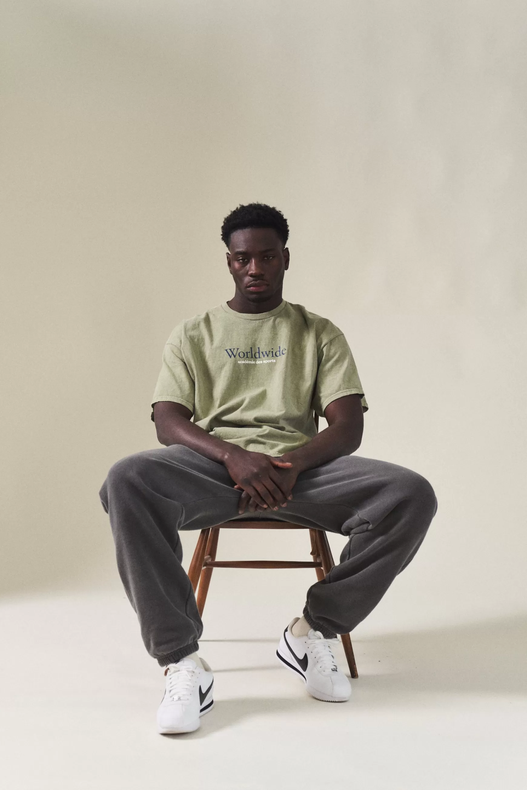 Vice 84 'Worldwide' Vintage Washed Tee - Sage Shop